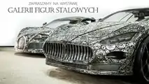 Scrap metal supercar sculptures