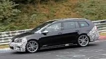VW Golf R Variant facelift spy photo