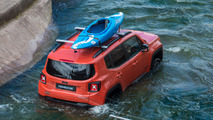 Jeep Renegade drives white water rafting course