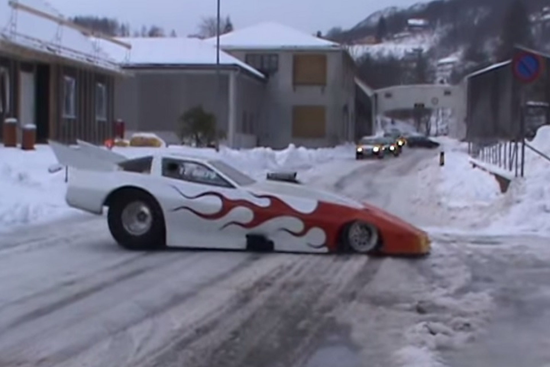 see why funny cars and snow do not go together motor1 com photos
