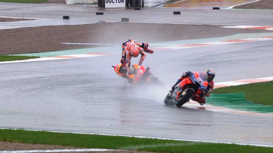 Marquez Crashes Twice at Valencia, Still Wins Championship