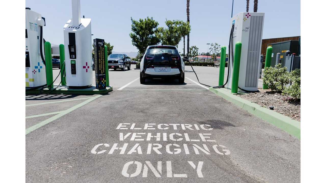 BMW i3 at EVgo DC fast charging station