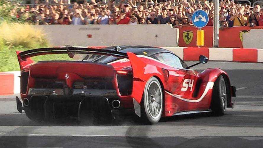 Ferrari FXX K Evo sounds absolutely epic while tackling tight circuit