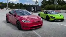 Carrera de aceleración entre el Tesla Model S Plaid y el McLaren 765LT