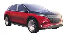 Mercedes-Maybach EQS SUV Concetto Tre Quarti Sfondo Bianco