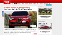 Alfa Romeo Stelvio Quadrifoglio, gli articoli della stampa estera