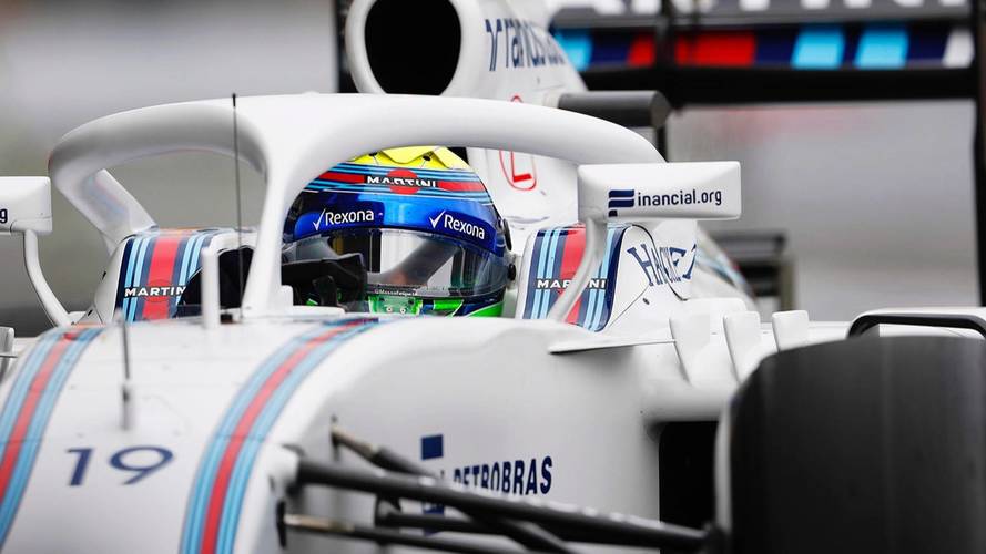 Felipe Massa, Williams FW38 Mercedes, with Halo