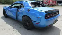 Crashed Dodge Challenger SRT Hellcat