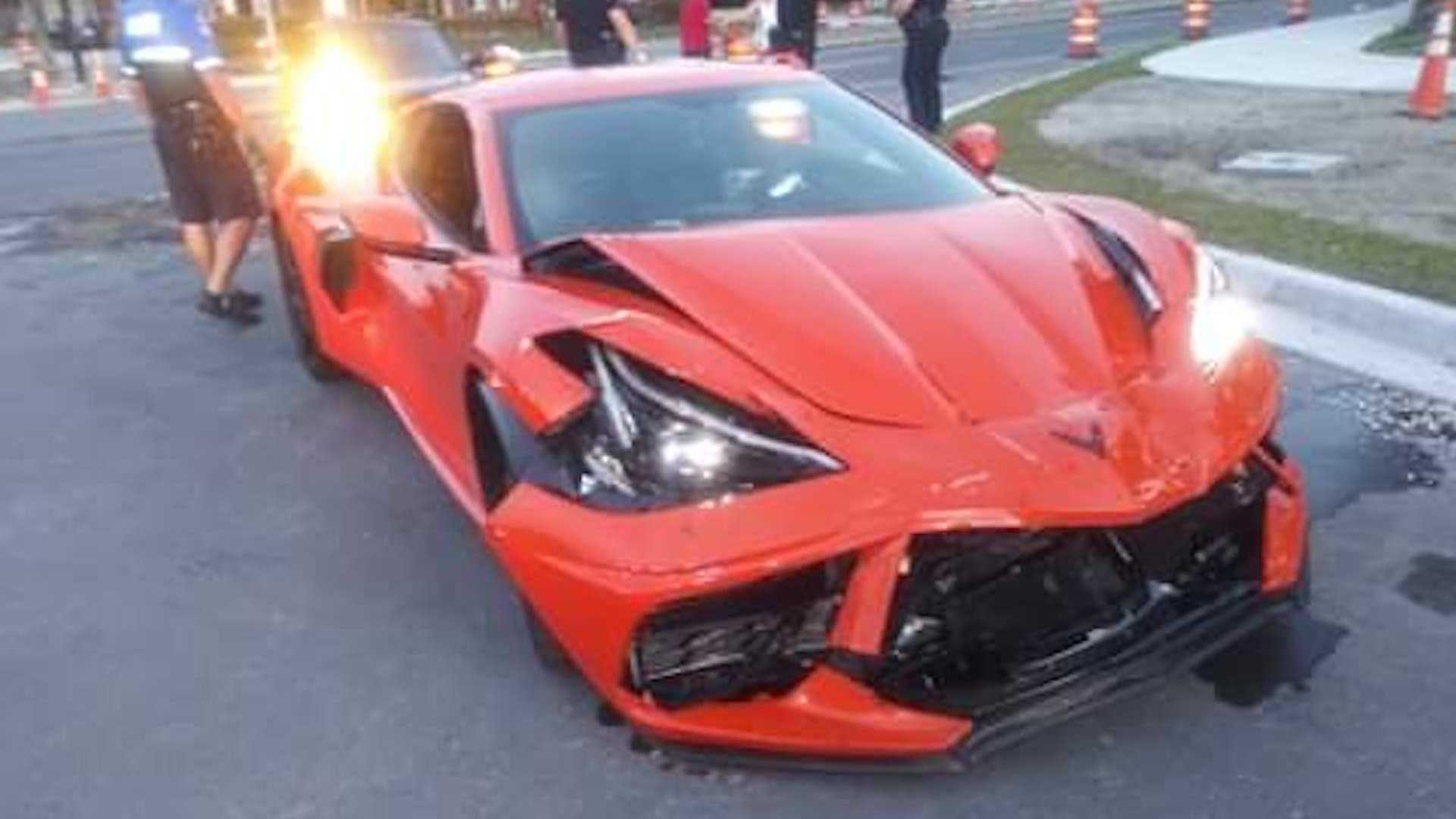 2020 Chevy Corvette C8 Crashes Just A Day After Delivery