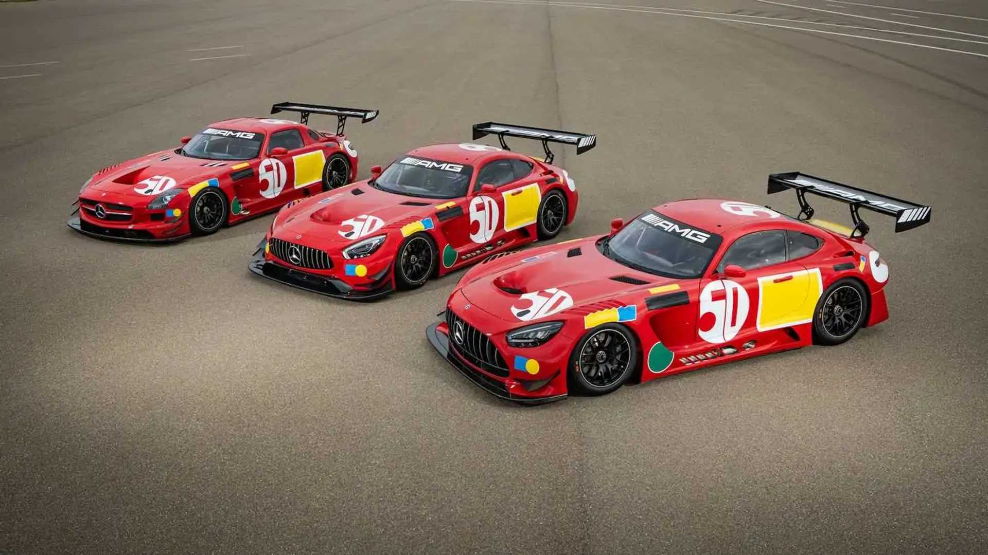 Mercedes Amg Releases Three One Off Race Cars To Celebrate Red Pig