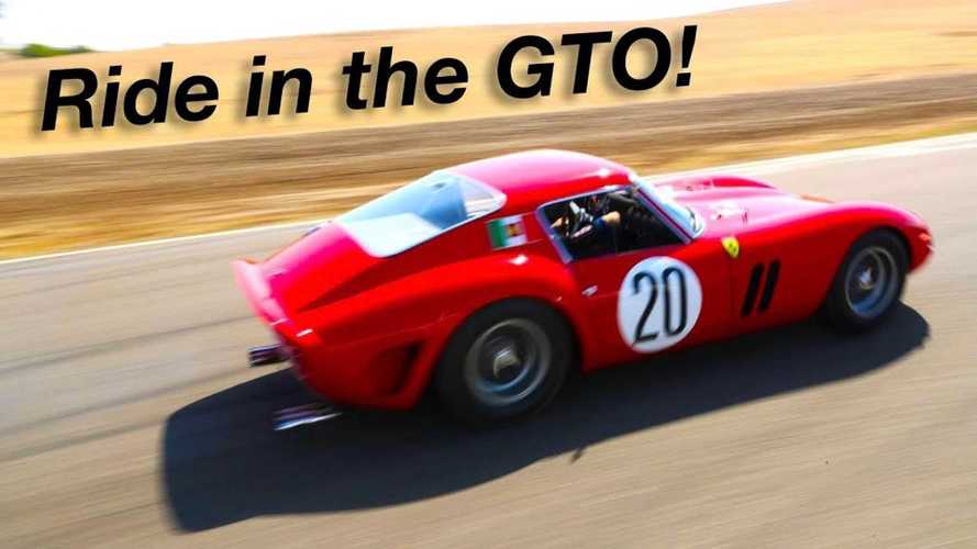 Ride along in an original Ferrari 250 GTO at full tilt on race track