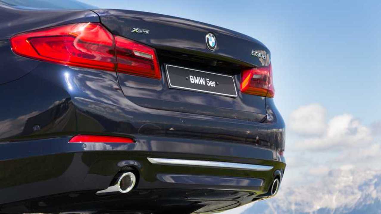 BMW 530d xDrive saloon rear in Saalbach-Hinterglemm Austria
