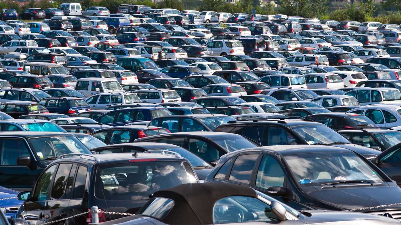 Full large car park