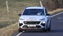 Hyundai Kona N spy photo with no camouflage