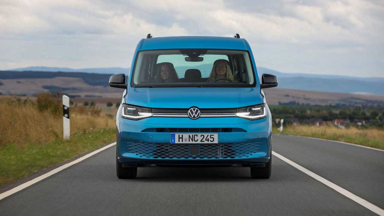 Vw Caddy California Front On Road