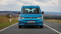 VW Caddy California Front On Road