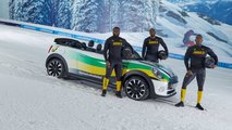 Jamaikas Bobteam trainiert mit einem Mini Cabriolet