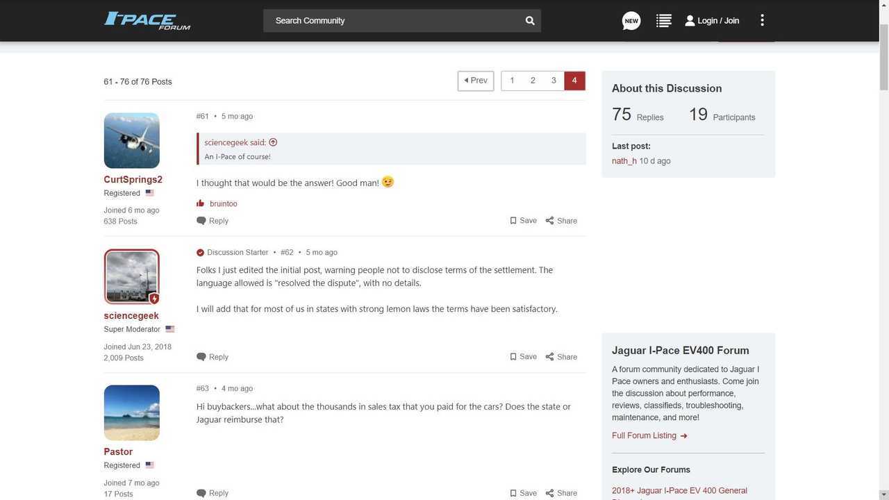 Forum Threads Suggest Jaguar Could Be Lemon Laundering The I-Pace