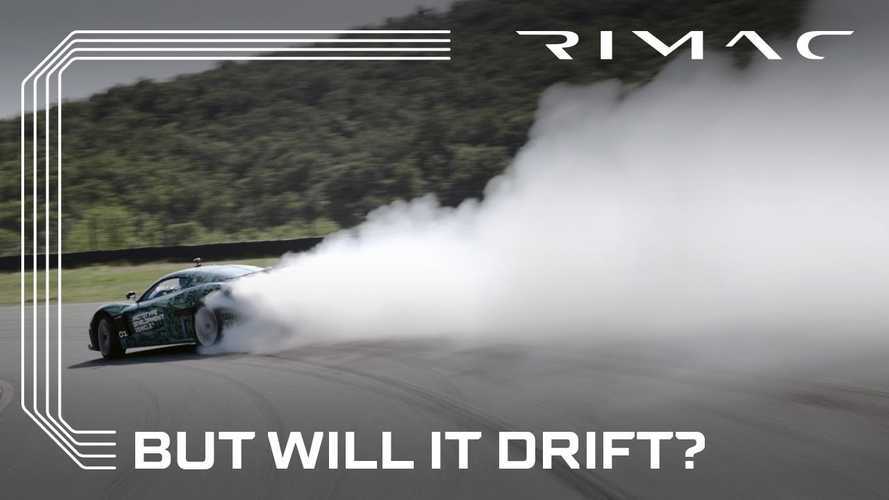 Watch 1,888 Horsepower Rimac C_Two Electric Hypercar Go Sideways