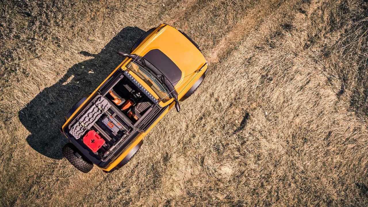 2021 Ford Bronco from above with accessories