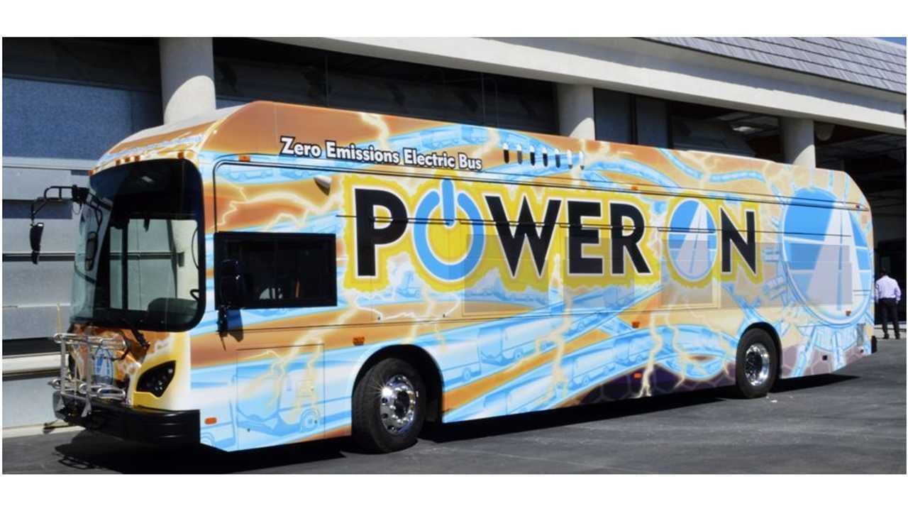 The 40-foot BYD electric bus (American-made in BYD's Lancaster, CA factory)
