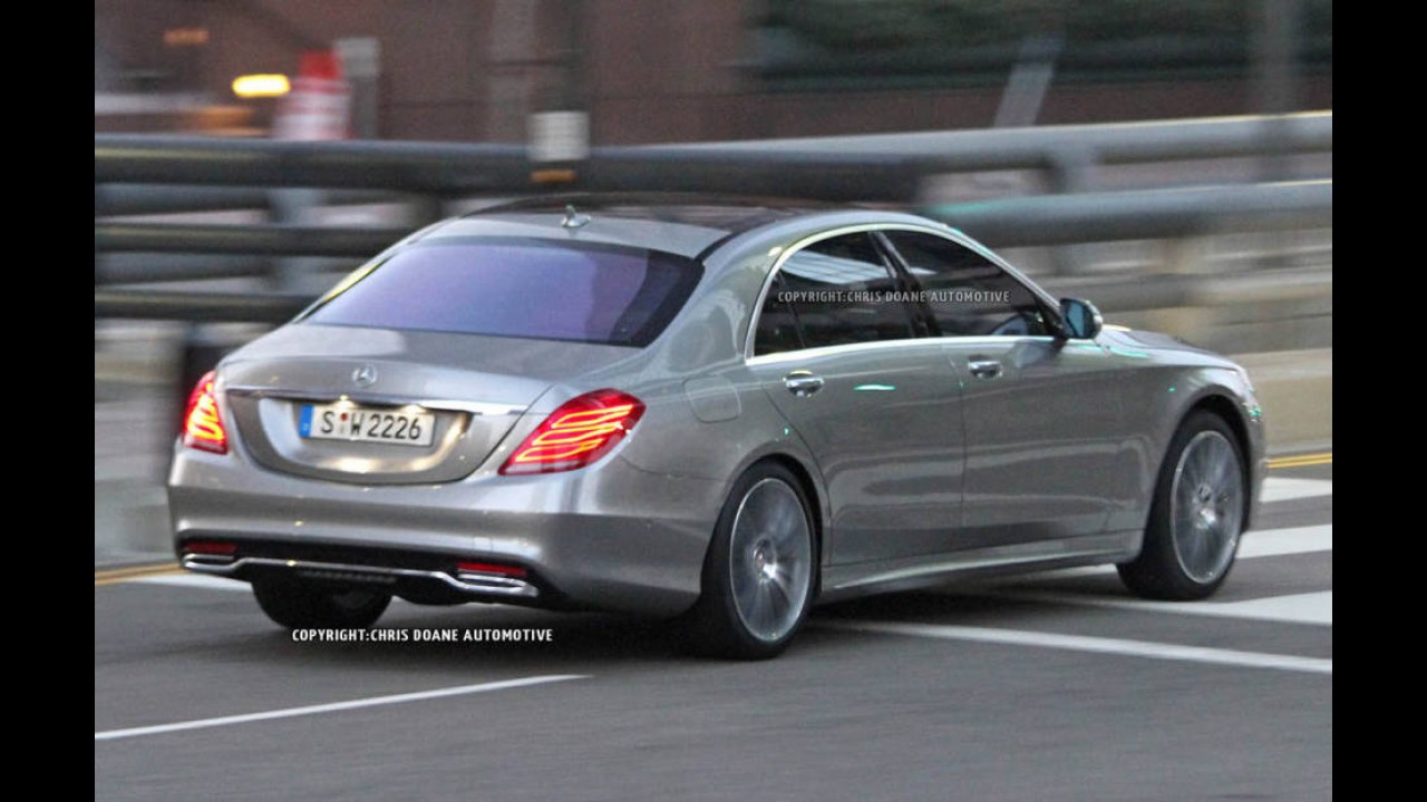 Novo Mercedes Classe S é flagrado em gravação de comercial