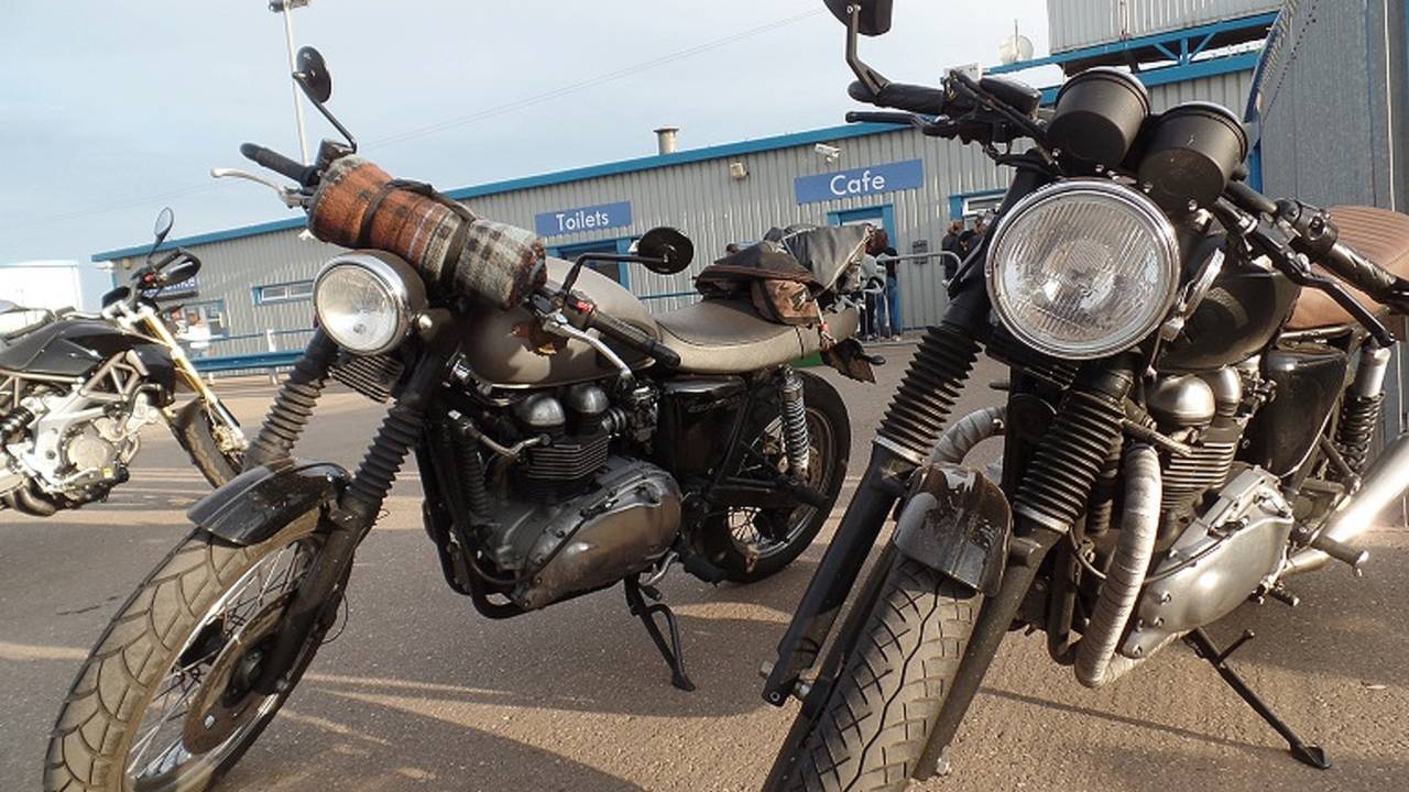 Cool bikes to be found both inside and outside the arena