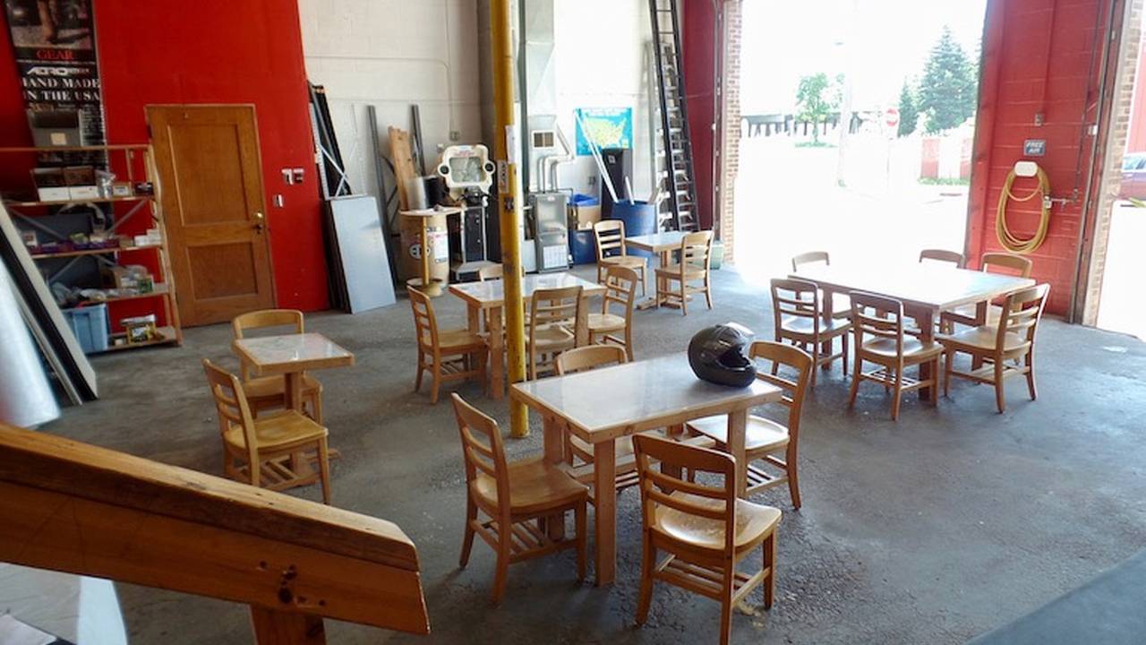 <em>A place where Aerostich visitors can meet up.</em>