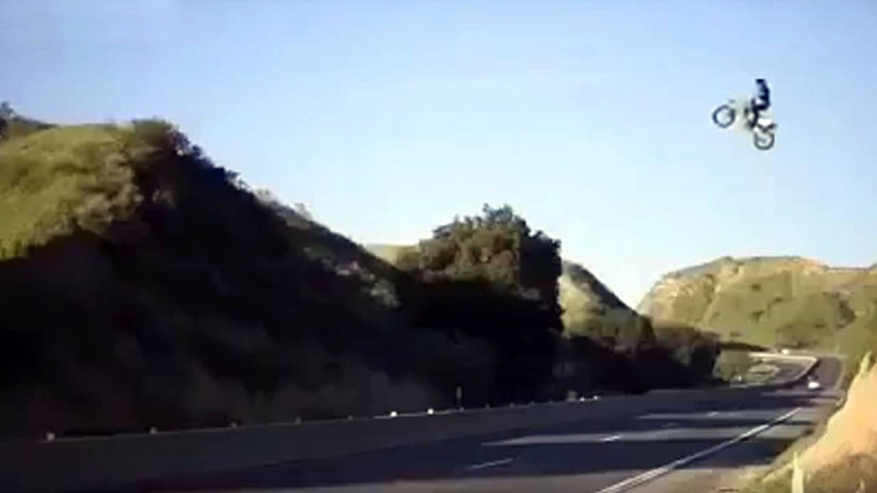 Kyle Katsandris Southern California Highway Jump Getting Heat