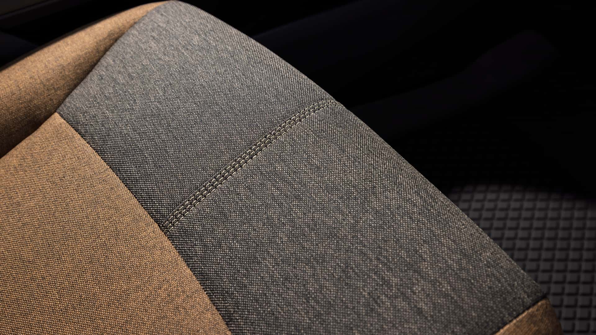 Ткань сиденья Ford F-150 Carhartt крупным планом