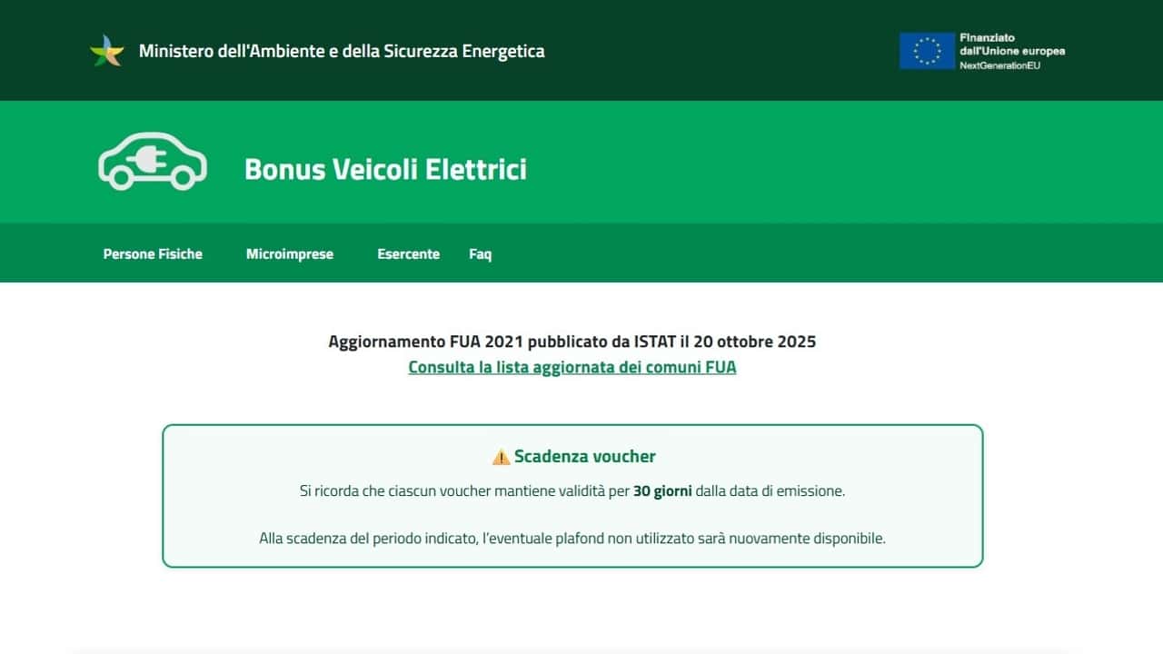 Incentivi auto elettriche 2025, dicembre