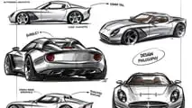 Automobili Mignatta, i primi bozzetti della futura Rina Coupé