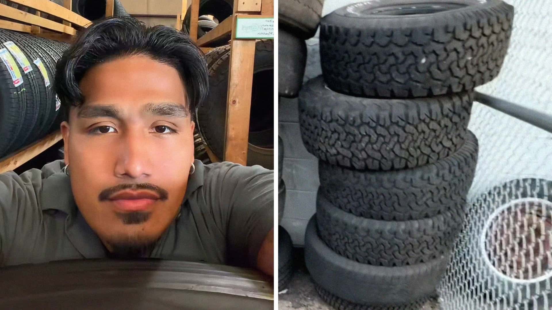 Dumpster Diver Finds Tires Thrown Out By Shop. Then He Sees What They Did To Them
