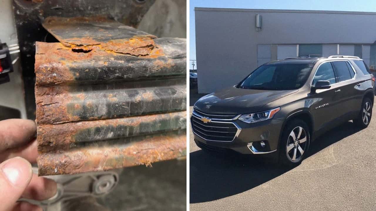 Mechanic works on Chevrolet Traverse. And he’s shocked by how Rusty it got in only five years