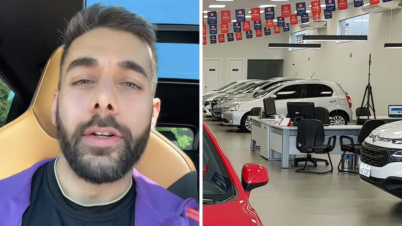 Man drop his car off at the dealership