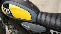 The Active Yamaha XSR125 gets a custom tuck-and-roll saddle.