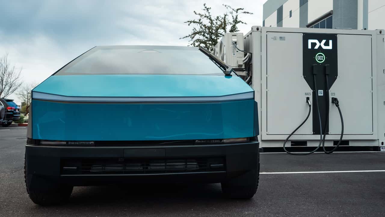 Tesla Cybertruck at Nxu charger