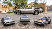 Ritorno al futuro DeLorean Lego anteriore con lato auto reale