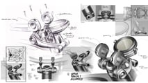 Royal Enfield Flying Flea Design Sketches