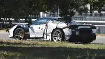 Ferrari V6 hybrid test mule spy photo