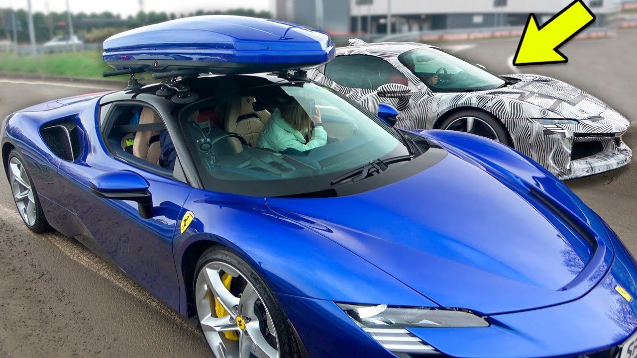 Casually spotting the NEW Ferrari Prototype with @Shmee150