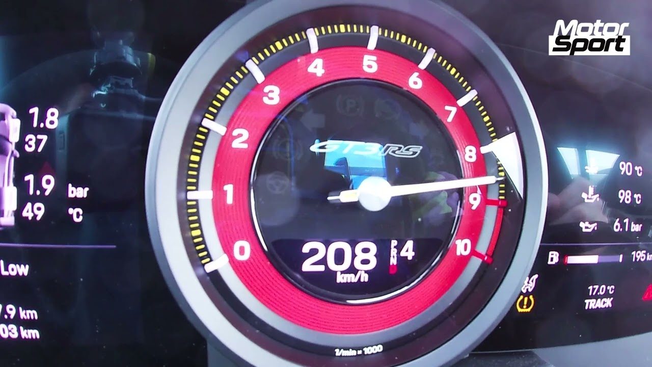L'accélération de la Porsche 992 GT3 RS