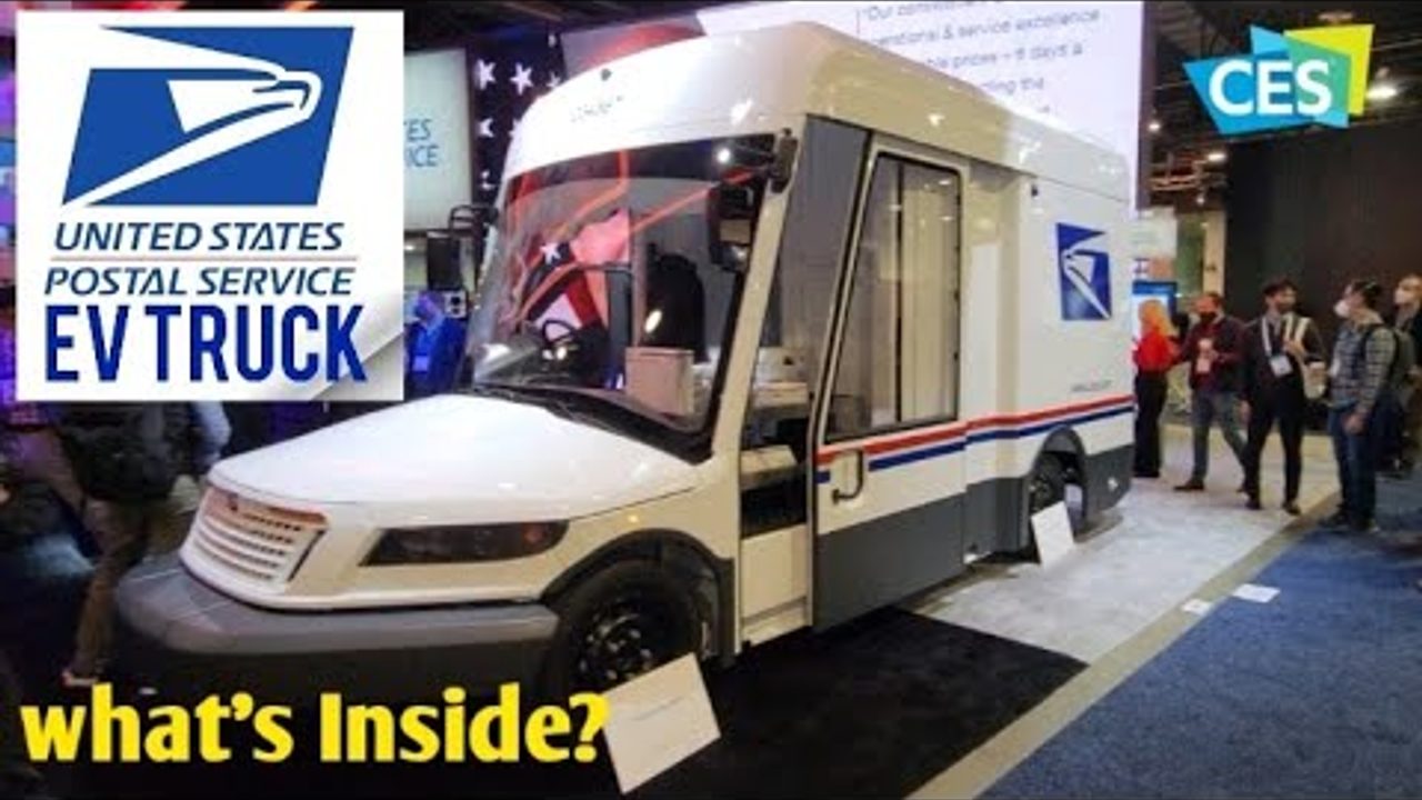 USPS Mail Delivery Electric Truck at CES 2022 | what's Inside ?