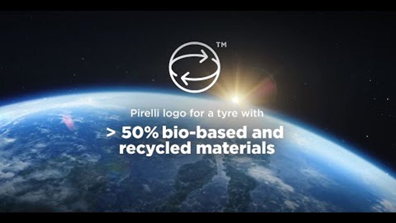 New Pirelli logo identifies tyres with at least 50% sustainable materials