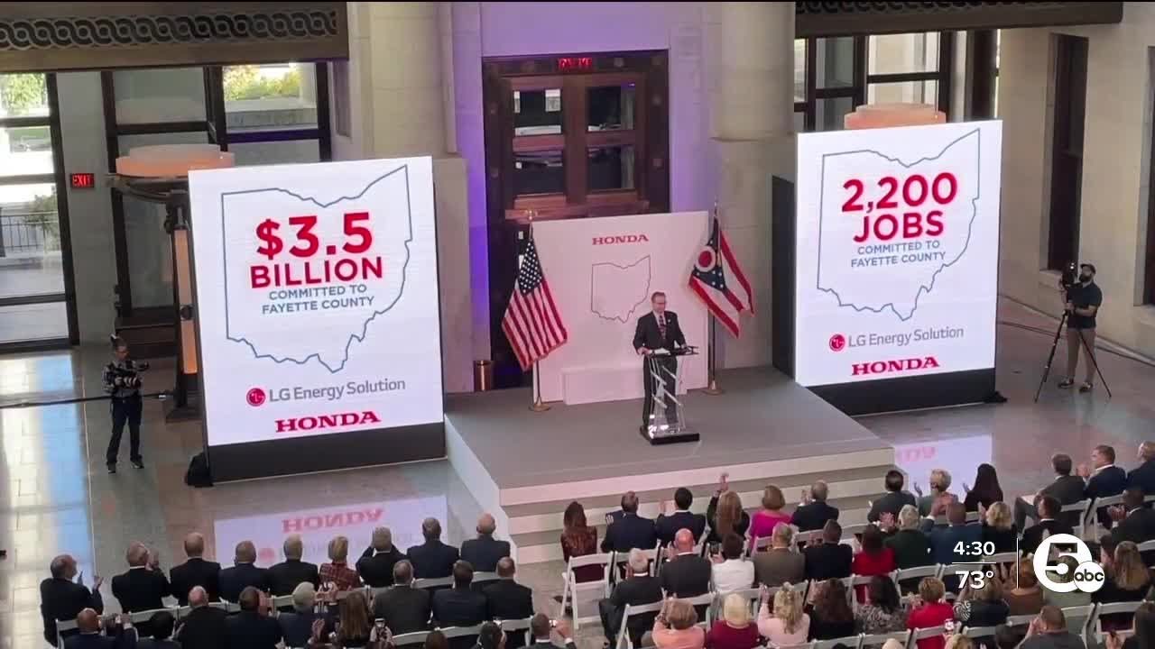 Honda, LG to build $3.5 billion battery plant in Ohio