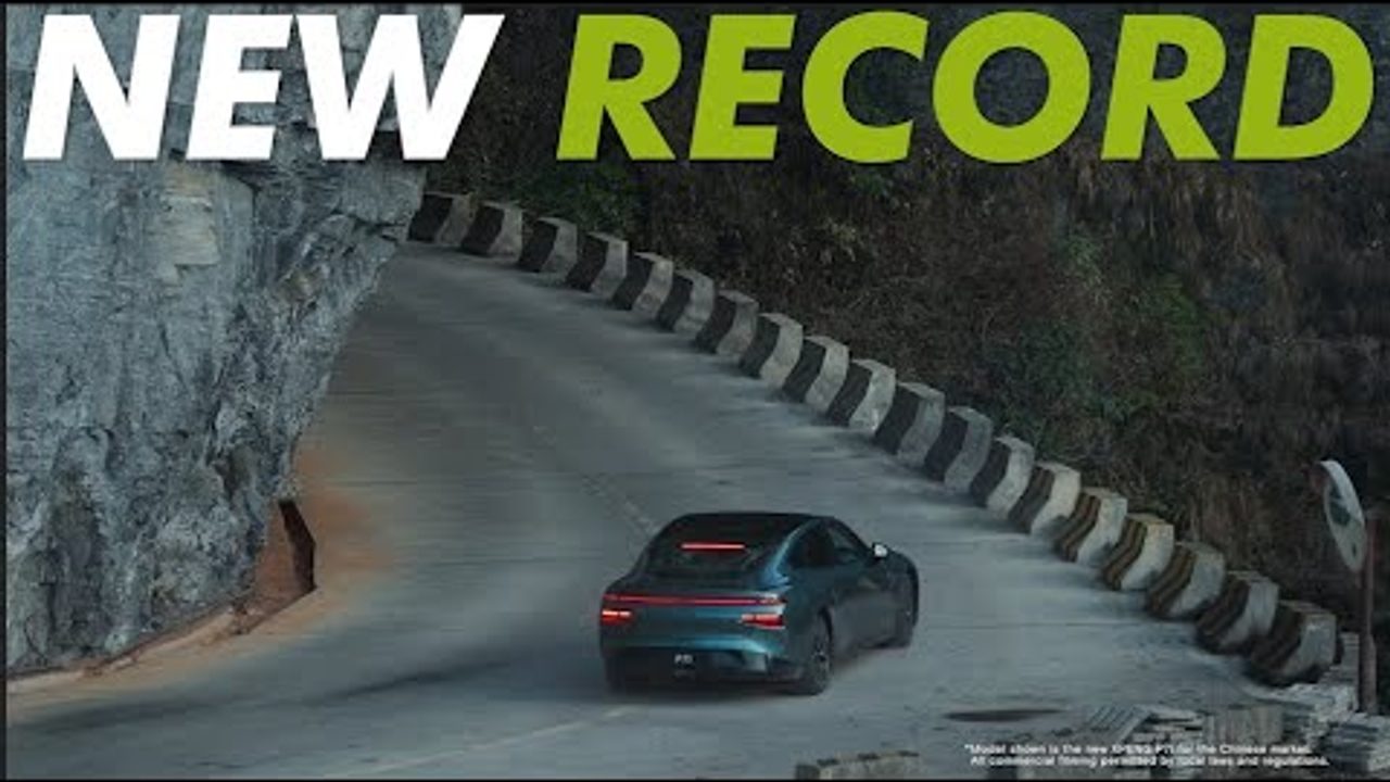How did the new XPENG P7i set a new record?