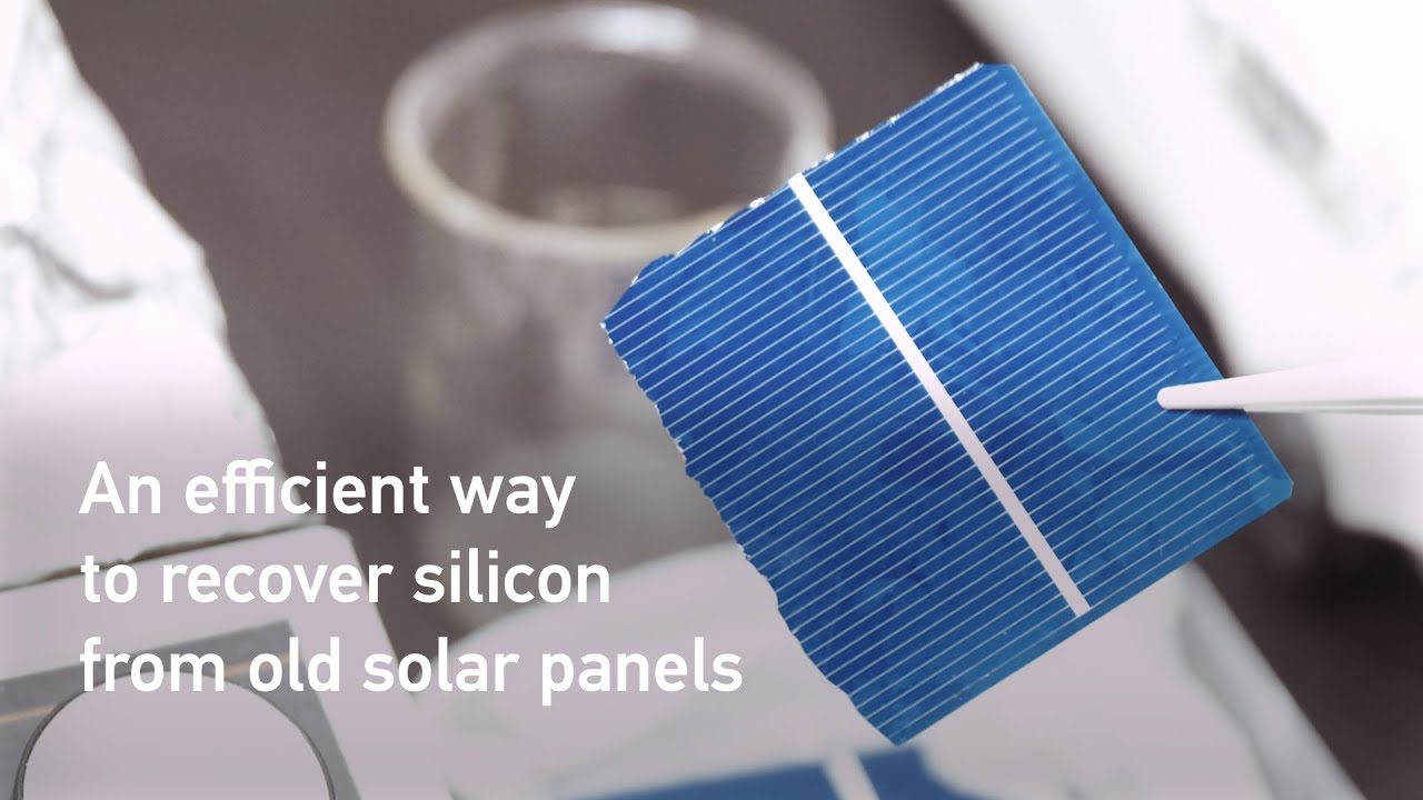 Recovering silicon from expired solar panels for use in lithium-ion batteries
